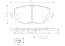 BRAKE PADS FRONT BREMBO CERAMIC ABARTH MAZDA