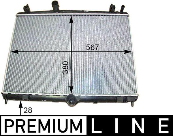 RADIATOR MAHLE PSA