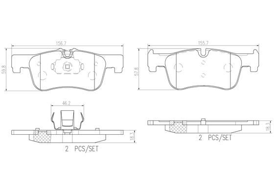 BRAKE PADS FRONT BREMBO CERAMIC BMW