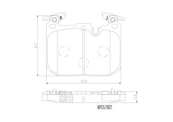 BRAKE PADS FRONT BREMBO CERAMIC BMW