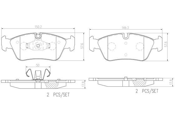 BRAKE PADS FRONT BREMBO CERAMIC BMW