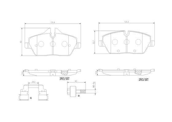 BRAKE PADS FRONT BREMBO CERAMIC BMW