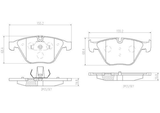 BRAKE PADS FRONT BREMBO CERAMIC BMW