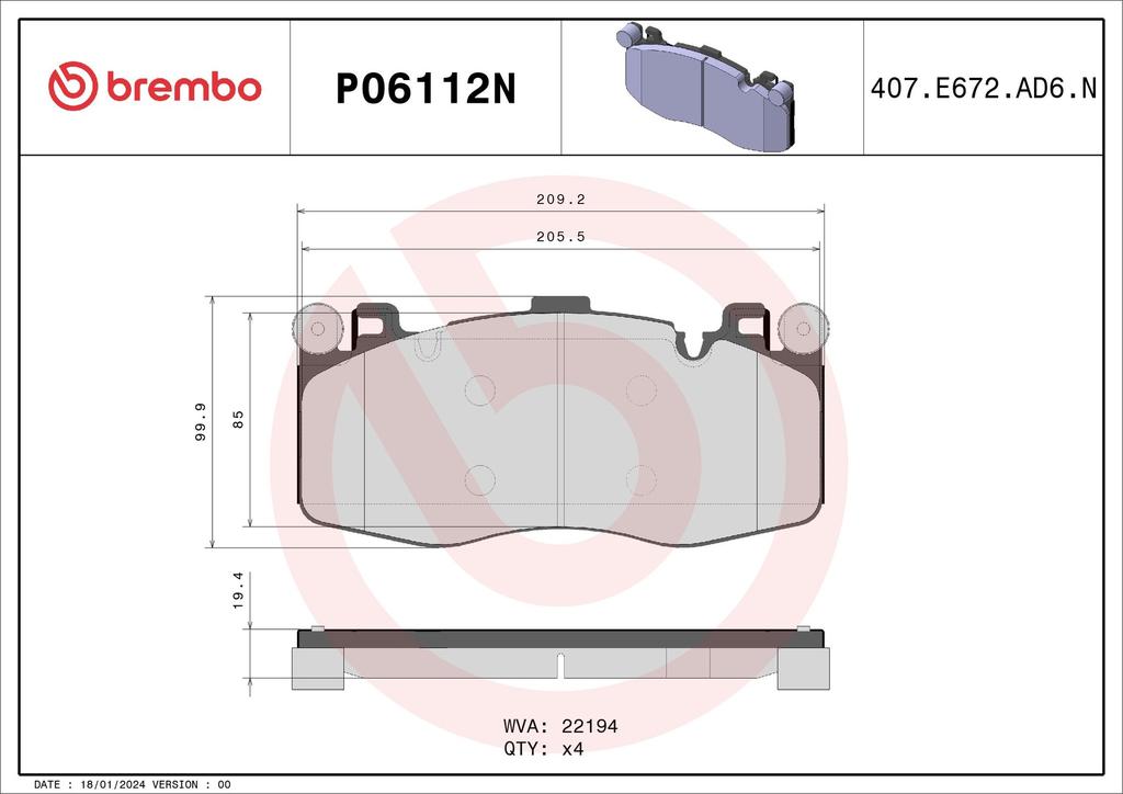 BRAKE PADS FRONT BREMBO CERAMIC BMW