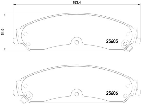 BRAKE PADS FRONT BREMBO CHRYSLER