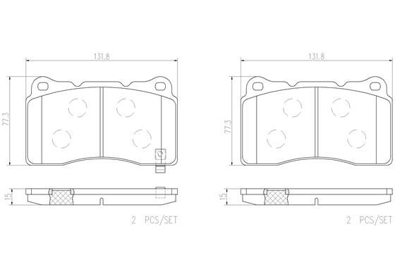 BRAKE PADS FRONT BREMBO CERAMIC HOLDEN SUBARU MITSUBISHI