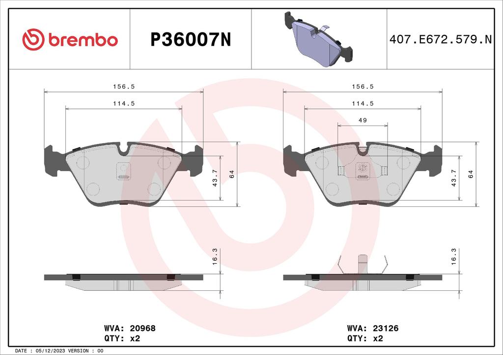 BRAKE PADS FRONT BREMBO CERAMIC JAGUAR