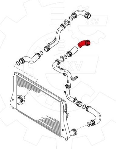CHARGE AIR HOSE BOGAP VAG