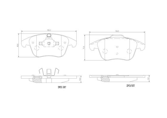 FRONT PADS BREMBO CERAMIC JAGUAR