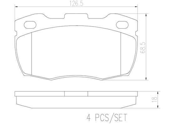 FRONT PADS BREMBO CERAMIC LAND ROVER