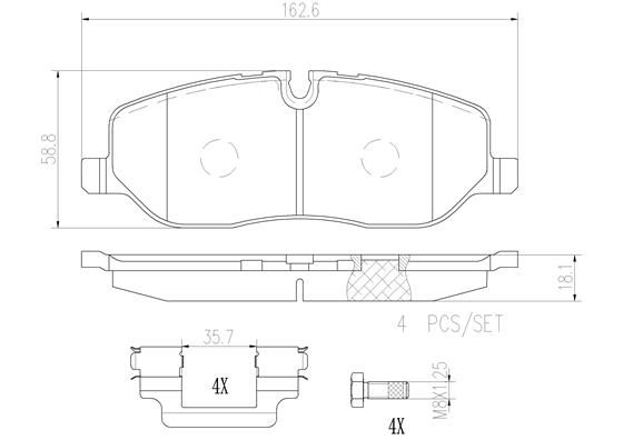 BRAKE PADS FRONT BREMBO CERAMIC LAND ROVER