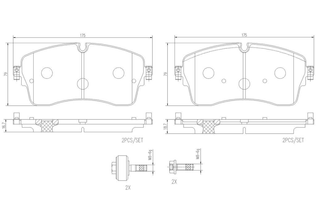 BRAKE PADS FRONT BREMBO CERAMIC LAND ROVER