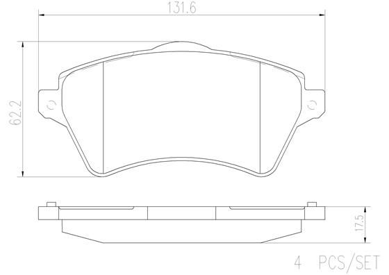 BRAKE PADS FRONT BREMBO CERAMIC LAND ROVER