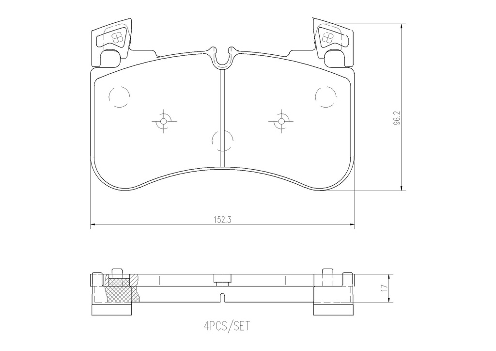 FRONT PADS BREMBO CERAMIC LAND ROVER