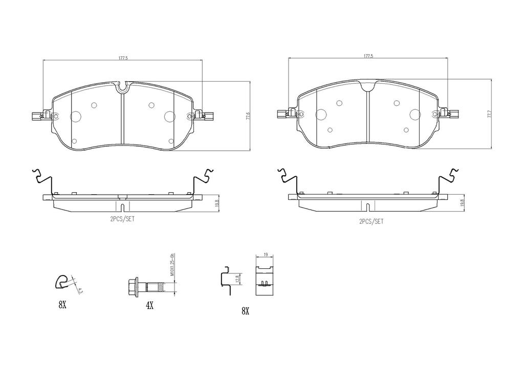BRAKE PADS FRONT BREMBO CERAMIC LAND ROVER JAGUAR