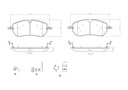 FRONT PADS BREMBO CERAMIC LAND ROVER JAGUAR