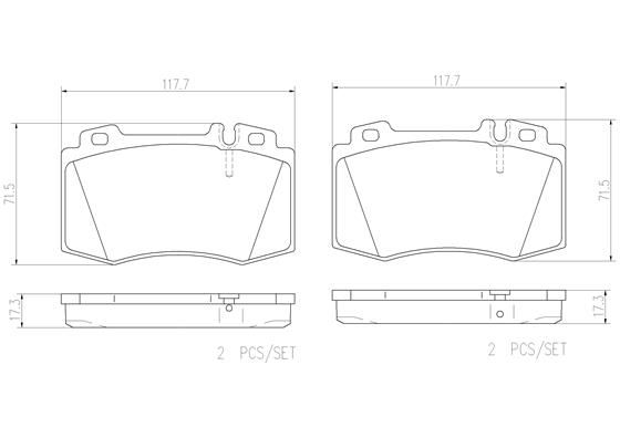 BRAKE PADS FRONT BREMBO CERAMIC MERC