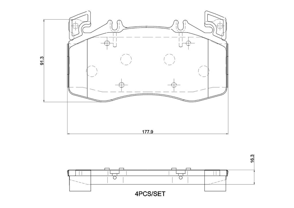 BRAKE PADS FRONT BREMBO CERAMIC MERC