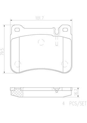 BRAKE PADS FRONT BREMBO CERAMIC MERC