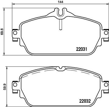 BRAKE PADS FRONT BREMBO CERAMIC MERC