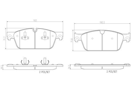 FRONT PADS BREMBO CERAMIC MERC