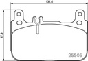 BRAKE PADS FRONT BREMBO CERAMIC MERC