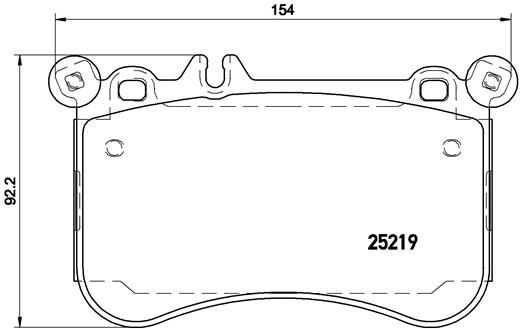 BRAKE PADS FRONT BREMBO MERC