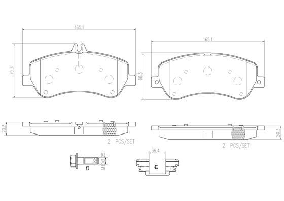 BRAKE PADS FRONT BREMBO CERAMIC MERC (DO NOT ORDER)