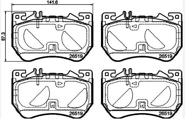 BRAKE PADS FRONT BREMBO MERC