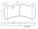 BRAKE PADS FRONT BREMBO CERAMIC MERC MASERATI