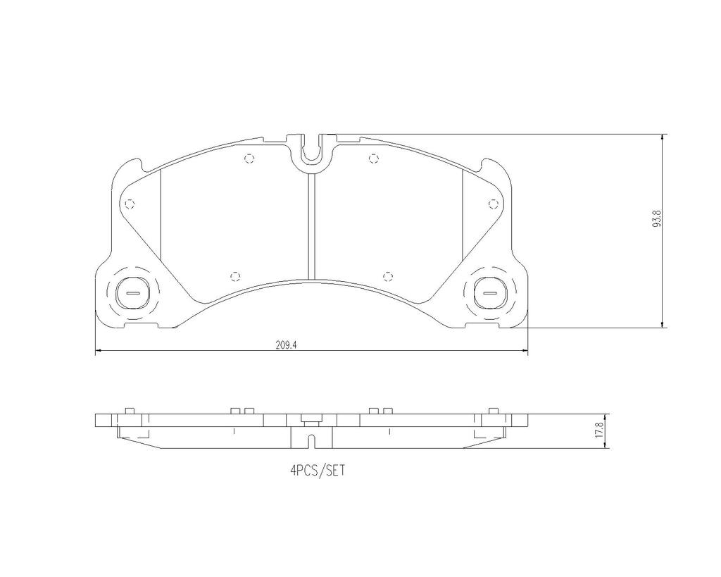 BRAKE PADS FRONT BREMBO CERAMIC PORSCHE
