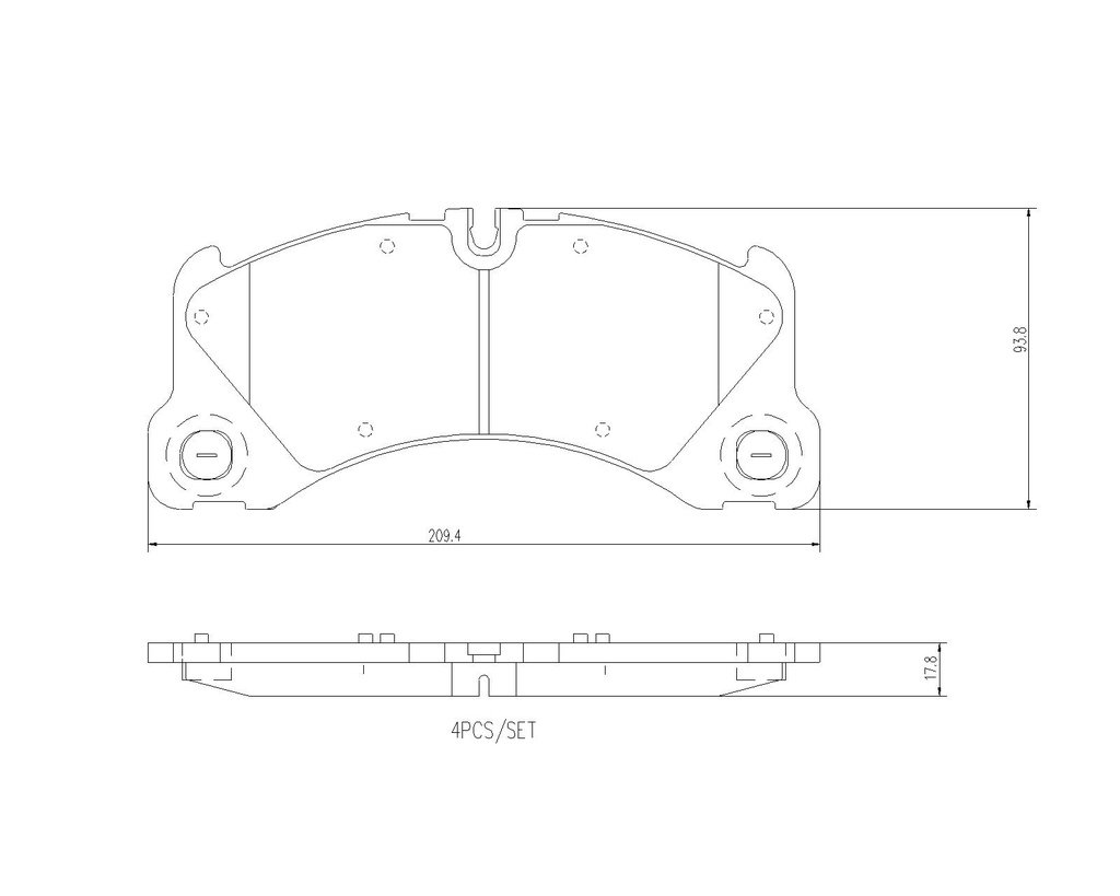 FRONT PADS BREMBO CERAMIC PORSCHE