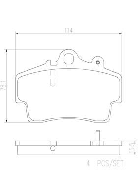 BRAKE PADS FRONT BREMBO CERAMIC PORSCHE