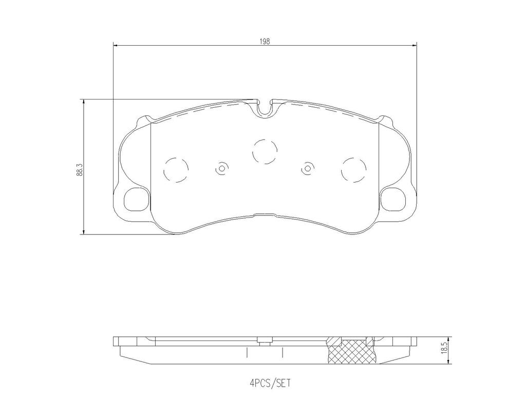 BRAKE PADS FRONT BREMBO CERAMIC PORSCHE