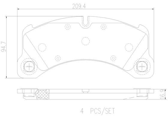 BRAKE PADS FRONT BREMBO CERAMIC PORSCHE