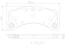 BRAKE PADS FRONT BREMBO CERAMIC PORSCHE