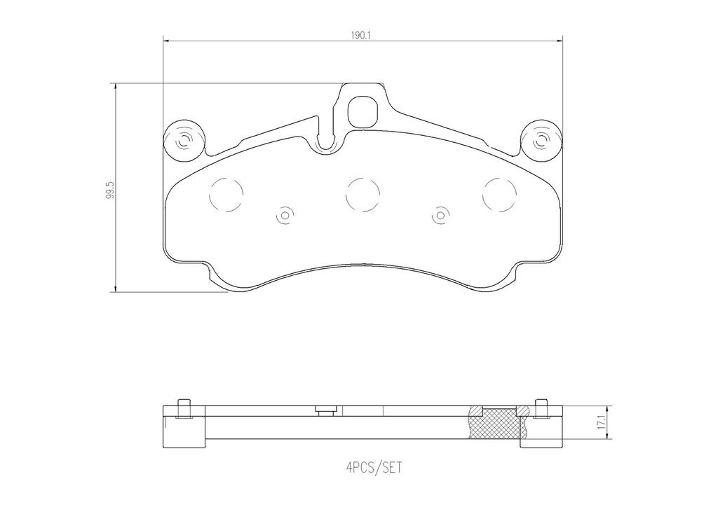 BRAKE PADS FRONT BREMBO PORSCHE