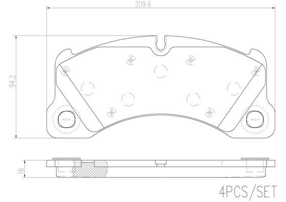 BRAKE PADS FRONT BREMBO CERAMIC PORSCHE VAG