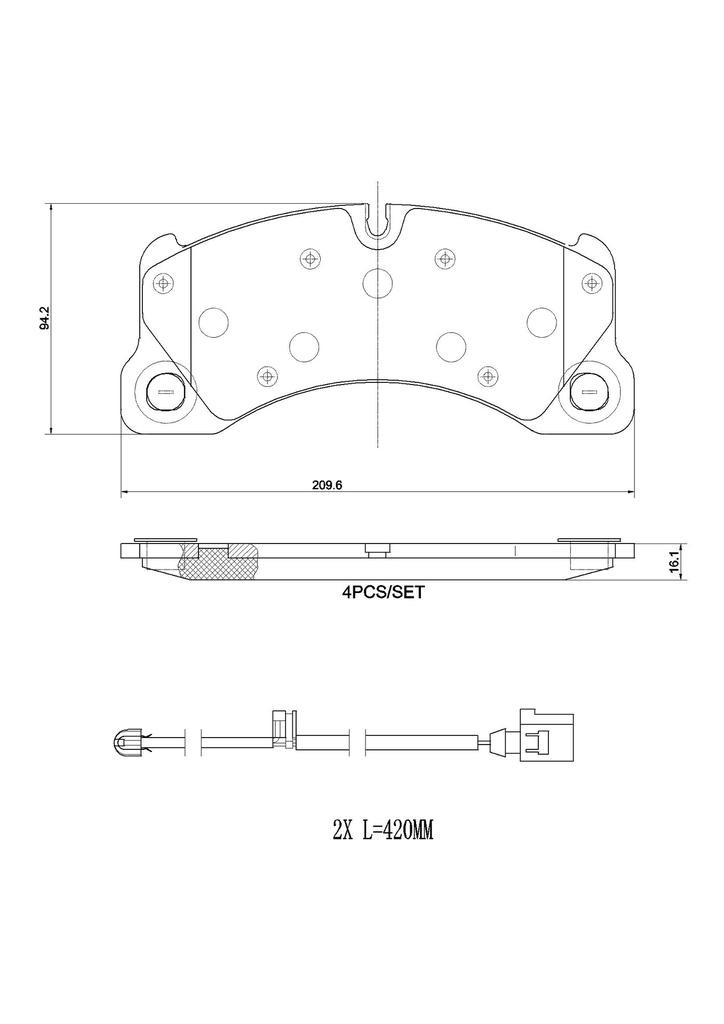 BRAKE PADS FRONT BREMBO CERAMIC PORSCHE