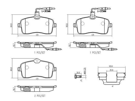 BRAKE PADS FRONT BREMBO CERAMIC PSA