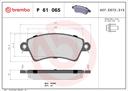 BRAKE PADS FRONT BREMBO PSA (DNO)
