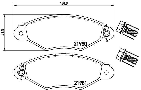 BRAKE PADS FRONT BREMBO PSA (DNO)