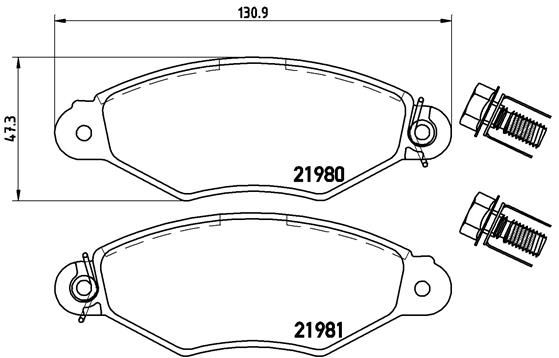 FRONT PADS BREMBO PSA [DNO]