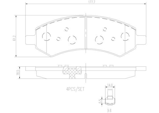 BRAKE PADS FRONT BREMBO CERAMIC RAM