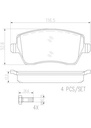 BRAKE PADS FRONT BREMBO CERAMIC RENAULT