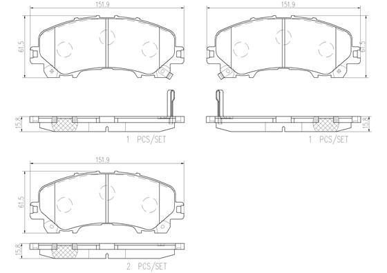 FRONT PADS BREMBO CERAMIC RENAULT