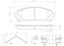 BRAKE PADS FRONT BREMBO CERAMIC TOYOTA LEXUS