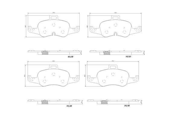 BRAKE PADS FRONT BREMBO CERAMIC VAG