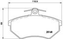 BRAKE PADS FRONT BREMBO VAG