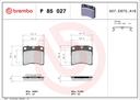 BRAKE PADS FRONT BREMBO VAG